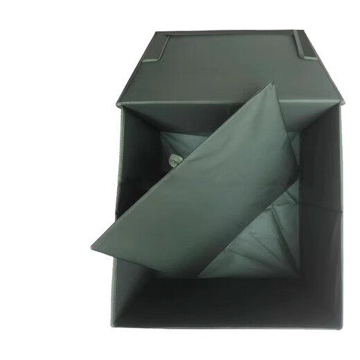 Openable lid, thickened new camouflage storage box, dormitory storage box, Oxford cloth hard edge personal belongings and supplies, Star Green (with chess and words) 50*40*30cm