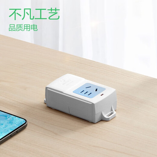 公牛（BULL）插座不带线插排无线 自接线半成品拖线板弱电箱组装工程 1位二三插多孔10A电源无开关GN-A01