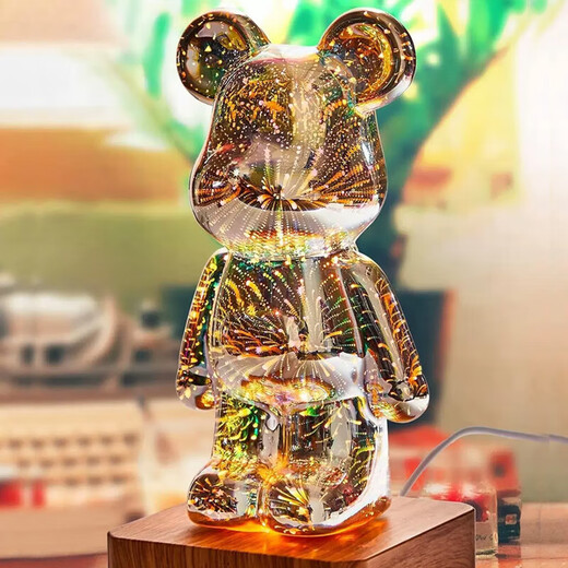 Halodon (Halodn) Valentinstag Geschenk Bunt leuchtend gewalttätiger Bärenlampe Ornament Girl's Birthday Girlfriend 520 Paar Geschenk romantischer Bär [Farbbox Verpackung, farbenfrohes Dimmen]