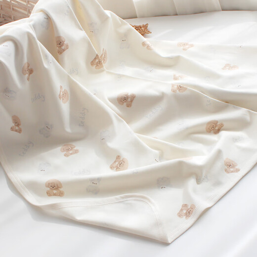 Baby Care Star Newborn Bag Simple Cotton Super Soft Four Seasons Close-fitting Baby Wrap Cotton Baby Swaddle Cover Thin Huddling Quilt Blanket Home Bear Pattern/Super Soft Pure Cotton Four Seasons Bag Single 95cmx95cm