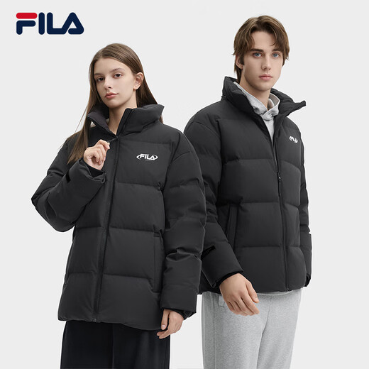 斐乐斐乐官方情侣款羽绒服2024冬新款时尚休闲舒适连帽保暖外套 正黑色-BK 180/100A/XL