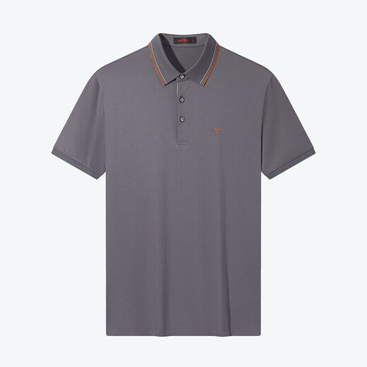 Qipai mulberry silk short-sleeved men's polo shirt antibacterial casual business lapel top