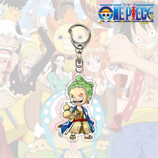 Une pièce acrylique Luffy Joe Barro Zoro Ace Sanji Sabo tasse sac à dos pendentif porte-clés chaîne 15906 une pièce hauteur 5.5 CM