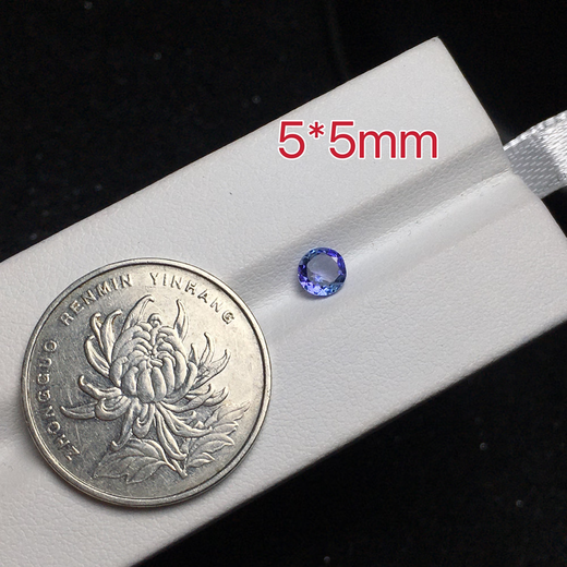 Miling natural tanzanite oval ring facet gemstone loose stone inlaid ring pendant earrings 4*6/5*5 round 5*5mm single price