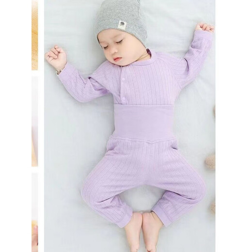 Disney baby underwear set pure cotton high waist belly protection baby autumn clothes and autumn pants split pajamas spring and autumn boneless base to keep warm light green upgrade 16837 boneless underwear cover 66 cm Recommended 10-14 Jin [Jin equals 0.5 kg]