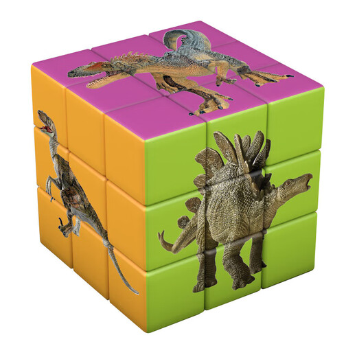 
Yuanzu Kindergarten Children's Creative Third-level Rubik's Cube Dinosaur Animal Fruit Car Intelligent Toy Rubik's Cube Gift Early Education Dinosaur Cartoon