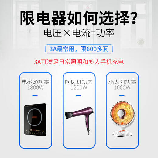 Current Limiter Dormitory Electrical Limiter Electronic Load Limiting Automatic Controller 1A 2A3A People 20A 10A