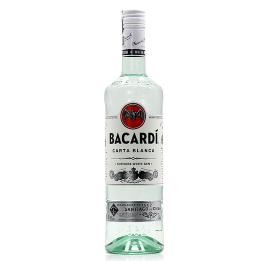 百加得（Bacardi）正品行货 朗姆鸡尾莫吉托洋酒基酒调酒烘焙原装原瓶进口 节日送礼 百加得白朗姆 750mL 1瓶