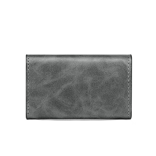 MashaLanti key bag men's fashionable multi-functional card bag two-in-one car key storage bag coin purse men's Father's Day birthday gift practical for dad, boyfriend and husband, smoke gray