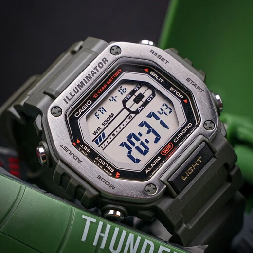 CASIO watch men's retro small square sports electronic student Japanese and Korean New Year gift MWD-110H-3AVDF