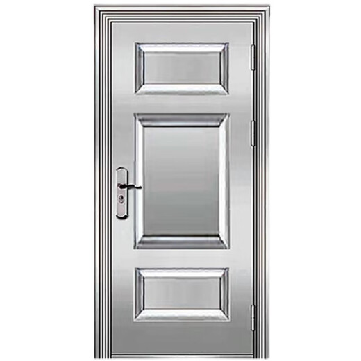 Qilicai 304 thickened stainless steel single door extra thick security door country back door villa stainless steel door white steel door (pure 304 thickened) inner bag inner left 860x1960mm
