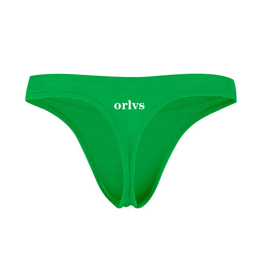 ORLVS Modal men's thong bikini single butt lift, no need to take off, sexy slim waist small triangle solid color t-pants orange 1 piece M recommended 45-55kg