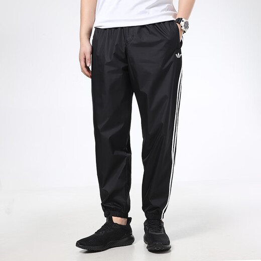 Adidas pants men's pants 3rd-leaf clover 2025 summer new sports pants loose trousers black casual pants GL9923/quick drying breathable/three stripes S