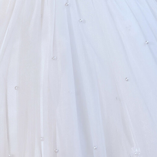 
LuboBEIBEI (LUOBOBEIBEI) Girls' Dress Children's Birthday Princess Dress Flower Children's Wedding Dress Host Piano Performance Clothes White Skirt 140