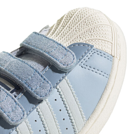 阿迪达斯 （adidas）童鞋24秋女童板鞋三叶草牛仔拼接贝壳头小白鞋小童运动鞋IH3291 IH3291 28 码/10k/脚长16.5cm