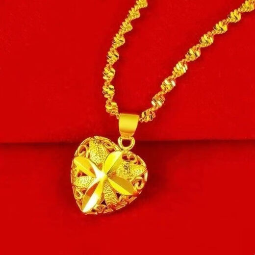 Jinshitong Old Phoenix Gold Store Diez mil personas agarra Hong Kong Vietnam Gold Collar de girasol colgante de giras girasol regalo Flower Fish Bone .8 Gramos se venderán por 5,999 yuanes