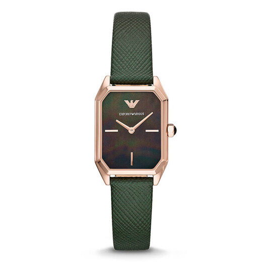 
Emporio Armani watch ladies small square watch full of stars European and American watches fashionable small green watch quartz watch Valentine's Day gift for girlfriend AR11149 [Peacock green/small square watch]