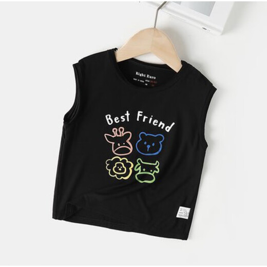 Disney Boys Modal ärmelloses T-Shirt Kleinweste Sommer Kleidung Kinderkleidung Kinderbaby dünne Kinder Trend U13588 Graublau 110 cm
