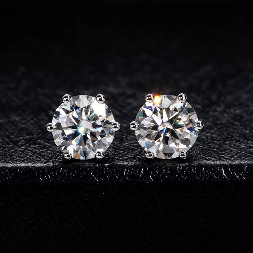 Authentic pt950 platinum earrings, platinum earrings and earrings, niche high-end gift for girlfriend on her birthday, Valentine's Day, six-claw star earrings for 50 points, free exquisite gift box