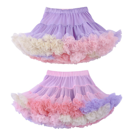 Xin Yueqing girls tutu skirt French tutu skirt suit children girls small and medium-sized children's skirt convex rabbit tutu skirt bean paste powder 125 M 5-7 years old