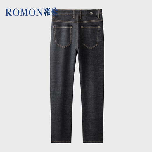 罗蒙（ROMON）商务休闲直筒牛仔裤男抗皱微弹正装男士大码裤子9911 深蓝36