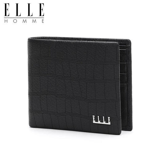 Elle Homme Herren Short Wallet, Top-Layer-Hirschhaut-Mehrzweck-Ticketclip, vertikale Brieftasche, 0720 Geburtstagsgeschenk