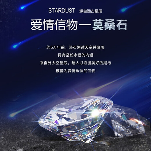 LAOLATU 999 platinum necklace for women pt950 platinum dazzling galaxy pendant Chinese Valentine's Day gift for girlfriend and wife PT950 platinum moissanite pendant (11 pieces) PT950 platinum box chain (chain shown in the main picture)