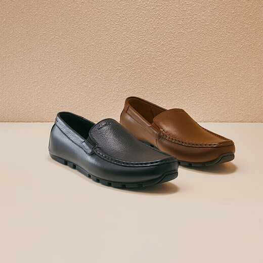 Clarks Herrenschuhe lässige Lederschuhe Ein-Fuß-Ladung Low-Top bequeme faule Schuhe Beanie Schuhe