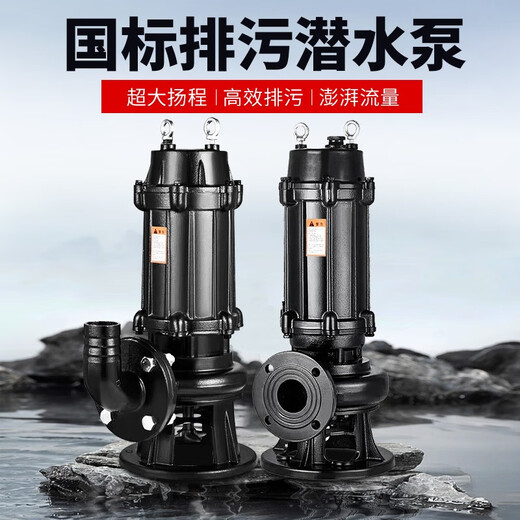 
Shanghai People's Pump Factory Co., Ltd. Sewage Pump 380V Three-phase Submersible Sewage Pump Shanghai Manure Extraction Slurry 1.5kW 2.2kw3kw7.5kw National Standard Flange 65WQ15911 All Copper Motor