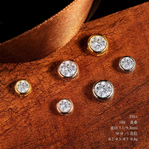 Fat Donglai's same 18K gold pendant single pendant Moissanite bubble small fresh temperament clavicle pendant DIY K yellow-1 carat bubble pendant