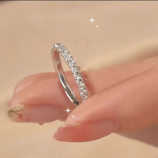 MZMZ Gypsophila platinum couple ring PT950 platinum pairing ring wedding Double Eleven birthday gift for girlfriend and wife Light luxury model-closed pairing ring (customized)