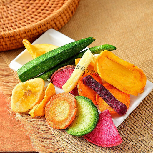 Hanning Dried Fruit and Vegetable Scraps Comprehensive Fruit and Vegetable Crisps Mixed Dehydrated Vegetables Dried Fruits Ready-to-Eat Okra Assorted Snacks 23 Types-30 Types Fruit and Vegetable Crisps 2Jin Jin is equal to 0.5kg
