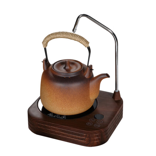 Lefiya household ceramic tea kettle kettle tea Japanese-style lifting beam open fire pottery pot electric ceramic stove teapot single pot large capacity kiln turned lifting beam kettle (with ceramic inner filter) 1L or more