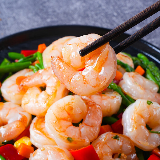 GUO LIAN platinum shrimps without artificial water retaining agent, net weight 2Jin Jin is equal to 0.5kg, 112-132 pieces, Jingdong shrimp quality assurance