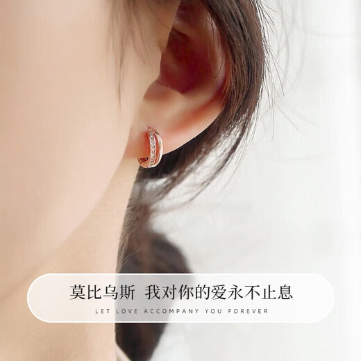 Dirholl brand Möbius earrings for women, high-end earrings, temperament earrings, Valentine's Day birthday gifts for girlfriends and wives, Möbius earrings - rose gold, exquisite gift box