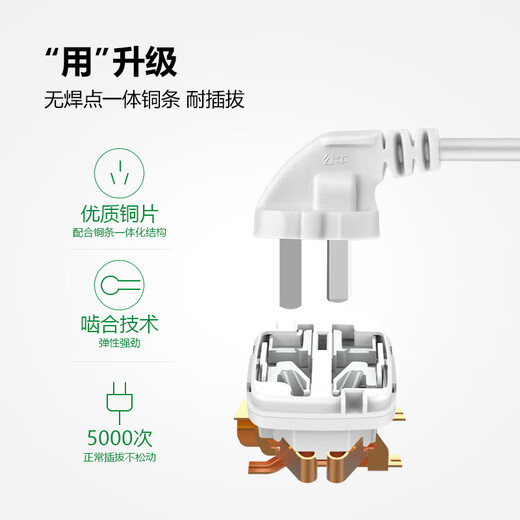 Bull (Bull) Socket/Wire Board/plug/fila enchufe/cable/tablero de arrastre 8 posposición Interruptor de control general Longitud total 2 metros GN-B3440