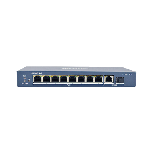 HIKVISION HIKVISION HIKVISION 10-PORT FULL Gigabit Poe Commutateur de réseau Câble de réseau Splitter du réseau DS-3E0510P-E
