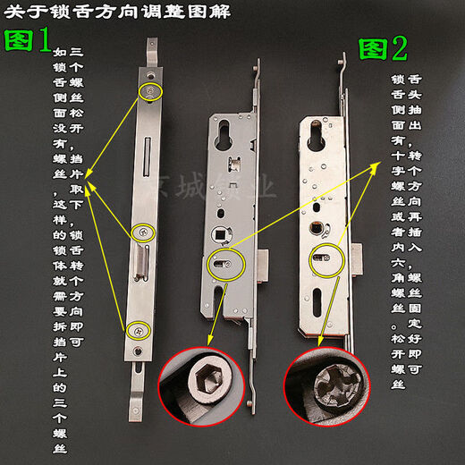 Pupan Aluminiumlegierung Multi-Point-Türschloss 8530 gebrochener Brücken Aluminium-Türschloss Karosserie-Zubehör 8535 Lock Body Gelenktür Schloss Plastikstahltürschlos