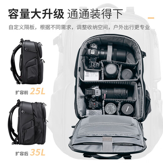 Ulanzi You Basket BP10 Hard Shell Photography Backpack Micro SLR Camera Bag Lens Digital Storage Bag Multifunctional Waterproof Photography Bag Large Capacity Outdoor Camera Backpack