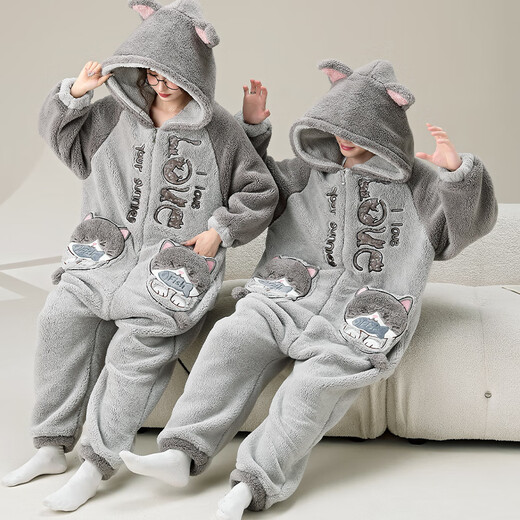 Jeunes Mots d'amour Pyjamas pour hommes et femmes couples Coral Velvet automne et hiver plus en velours épaissis de grande taille pour les vêtements de maison décontractés pour les jeunes peuvent être portés à l'extérieur de YPF3890 hommes XL (130-155jin [Jin est égal à 0,5 kg]))
