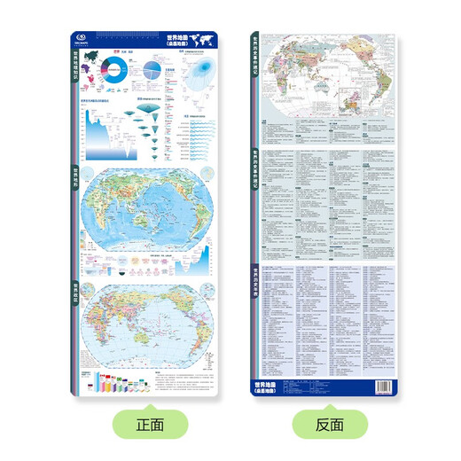 Enhanced version of visual desktop geography knowledge world map world terrain desktop schoolbag version student-specific geography learning historical chronology