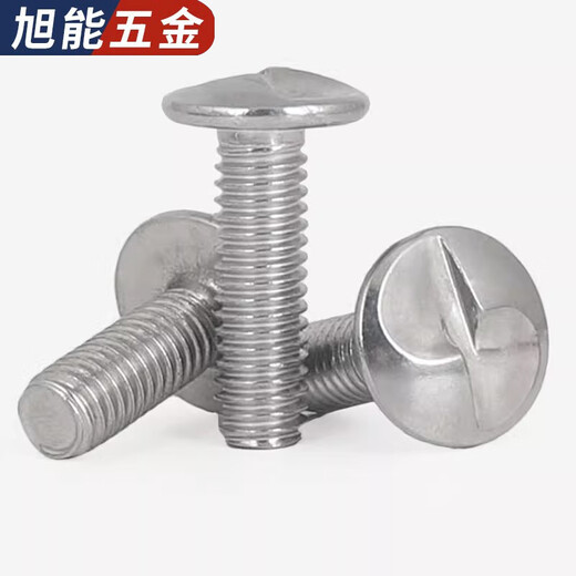 Bingneng 304 stainless steel round head one-way S slot machine screw anti-theft screw S-shaped screw one-word guardrail special bolt M4*16 15 pcs