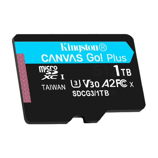 金士顿（Kingston）1TB TF（MicroSD）内存卡U3 V30 A2 4K 读170MB/s游戏机 行车记录仪 运动相机无人机 监控存储卡