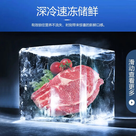 Meiling 418/528/738 liter commercial large-capacity freezer refrigerated to freezer horizontal freezer deep cooling quick freezing 738DTX machine control -24 degrees anti-condensation steel plate