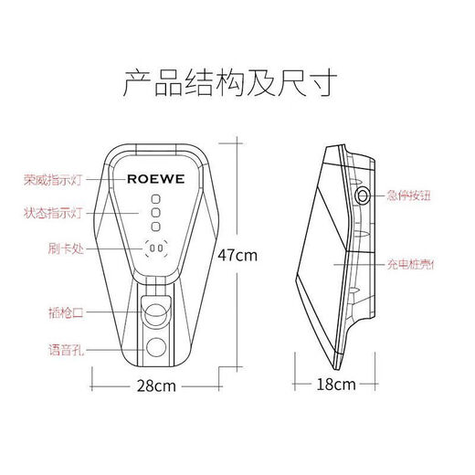 Anyue charging Roewe MG Zhiji Feifan household AC charging pile D6D7M7 reservation charging car machine reservation full automatic Roewe original factory-3.5kw 5 meter gun line
