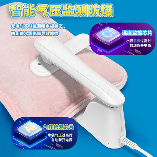 ROCKSPACE Doraemon co-branded hot water bottle rechargeable hand warmer, waterless hot water bottle, hand warmer bag for girlfriend, wife, baby warmer, new year birthday gift for boyfriend and girlfriend, blue double-sided warm velvet | safe and explosion-proof