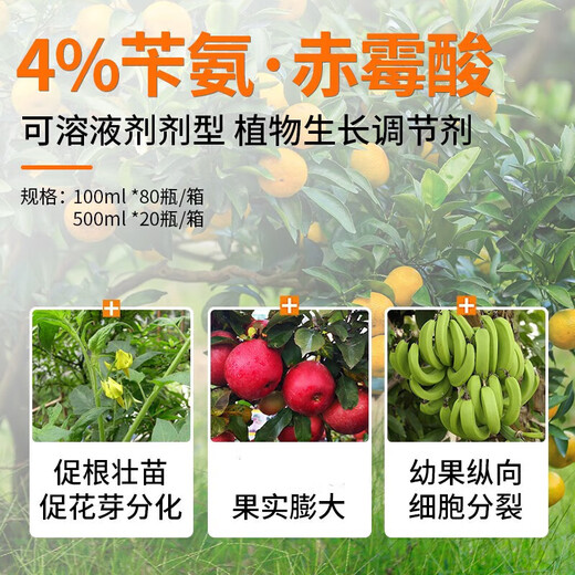 4% benzylaminopurine gibberellic acid cytokinin blasting budding, flowering, flower enlargement, fruit regulator 500g*5 bottles