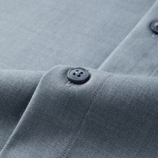 Рубашка YOUNGOR мужская осенне-зимняя мужская рубашка с длинными рукавами из смесовой шерсти рубашка, которую можно стирать в машине, светло-синяя однотонная VLQW119709IBA 40 (175/92A)