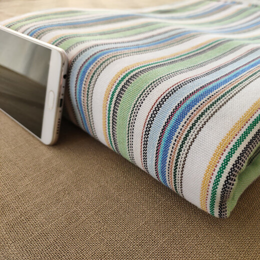 加厚山东纯棉老粗布亚麻棉麻床单单件三件套特厚100全棉老式高端 浅绿细条【凉席+枕套】 1.5m(5英尺)床