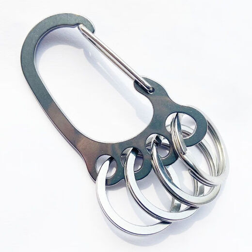 Llavero de acero inoxidable de runhuaniano engrosados ​​de pies pequeños creativos y de moda para hombres y mujeres de múltiples anillos de múltiples anillos para el hogar anillos de llave del hogar, combinación de pies pequeños y pequeños (acero inoxidable)